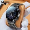 LIGE BW0382 ECG PPG NFC Bluetooth Call Men AMOLED Multifunctional Screen Sport Smartwatch 2024