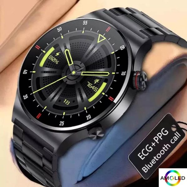 LIGE BW0382 ECG PPG NFC Bluetooth Call Men AMOLED Multifunctional Screen Sport Smartwatch 2024
