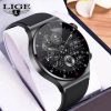 LIGE BW0382 ECG PPG NFC Bluetooth Call Men AMOLED Multifunctional Screen Sport Smartwatch 2024