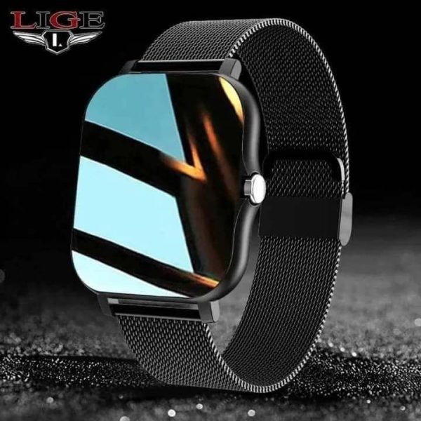 LIGE Full Touch Bluetooth Calling Multifunctional Smartwatch GT20 Black