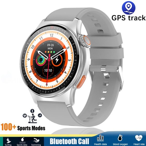 LIGE Latest ECG , PGG NFC GPS Bluetooth call multifunctional Smart Watch XM152 Silver