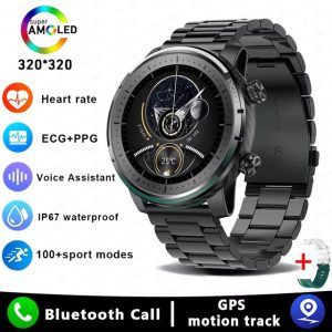 LEMFO LEM QW66 Sports Carbon Fiber Smartwatch Steel Strap