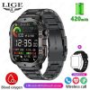 LIGE Bluetooth Calling Rugged Smartwatch Hello Black
