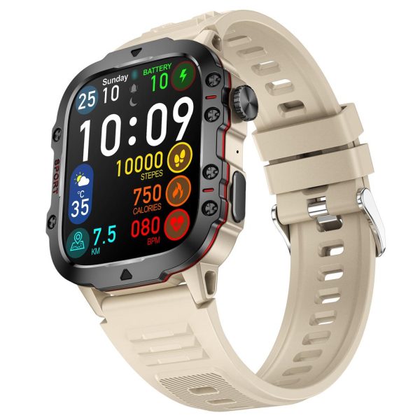 LIGE Bluetooth Calling Rugged Smart watch Hello White