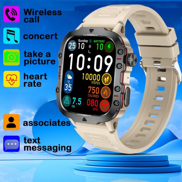 LIGE Bluetooth Calling Rugged Smart watch Hello White
