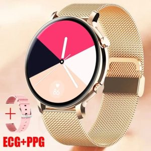 LIGE New Bluetooth Call ECG+PPG Fashion Sport Health Ladies Smart Watch Bracelets.