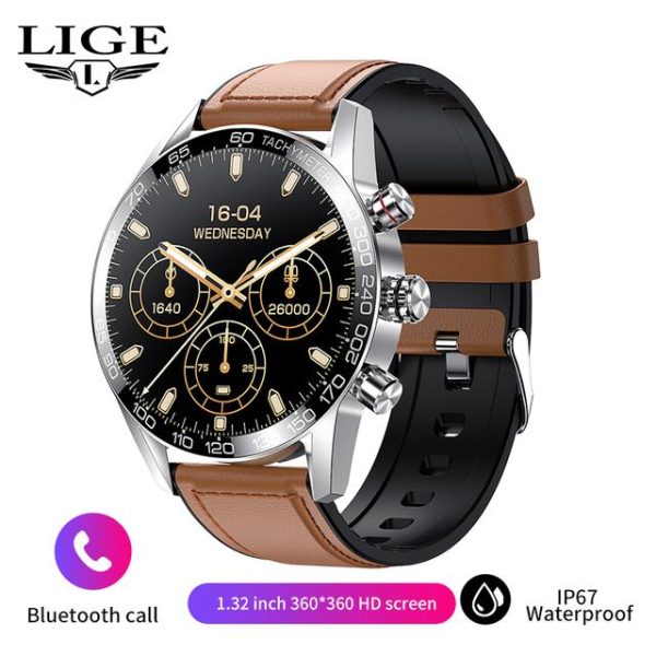 2025 LIGE BW0408 Original AMOLED HD Bluetooth Call Smartwatch Silver
