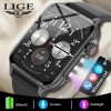 LIGE New Bluetooth call heart rate blood oxygen 8 kinds of light effect weather music multi-function multi-sport smart watch