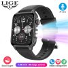 LIGE New Bluetooth call heart rate blood oxygen 8 kinds of light effect weather music multi-function multi-sport smart watch