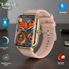 New 2.02-inch curved screen Sports Men's Smart Watch Bluetooth call blood glucose monitoring (Golden)