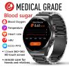 New Noninvasive Blood Gloucose ECG+PPG Men Heart Rate Blood Oxygen Health Waterproof Sport Smartwatch