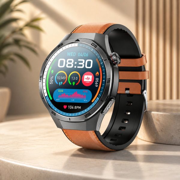 Blood Sugar Monitoring Smartwatch with Bluetooth Calling | Super AMOLED Display | Full Waterproof.