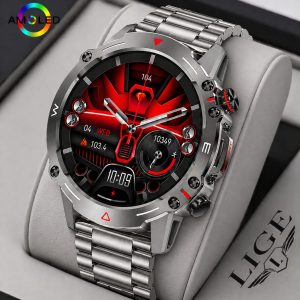 LIGE Super AMOLED Waterproof Smart watch for Men