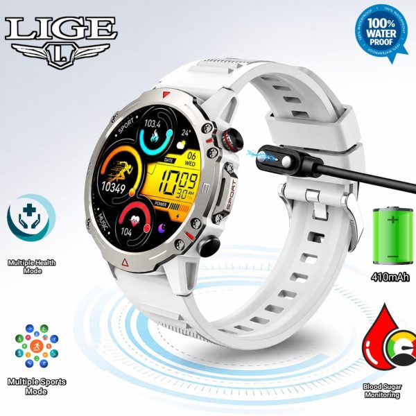 LIGE Super AMOLED Waterproof Smart watch for Men