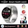 New Noninvasive Blood Gloucose ECG+PPG Men Heart Rate Blood Oxygen Health Waterproof Sport Smartwatch Silver