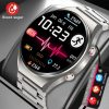 New Noninvasive Blood Gloucose ECG+PPG Men Heart Rate Blood Oxygen Health Waterproof Sport Smartwatch Silver