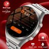 New Noninvasive Blood Gloucose ECG+PPG Men Heart Rate Blood Oxygen Health Waterproof Sport Smartwatch Silver