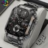Premium Rugged Smartwatch with Bluetooth Call & AMOLED Display – Full Metal Design Health Tracking Long Battery Backup