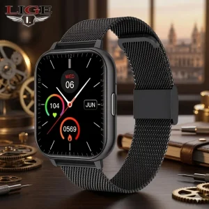 LIGE Alpha Bluetooth Calling Smartwatch with HD Display and Health Tracking