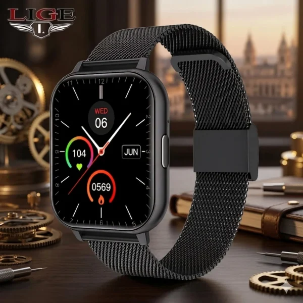 LIGE Alpha Bluetooth Calling Smartwatch with HD Display and Health Tracking