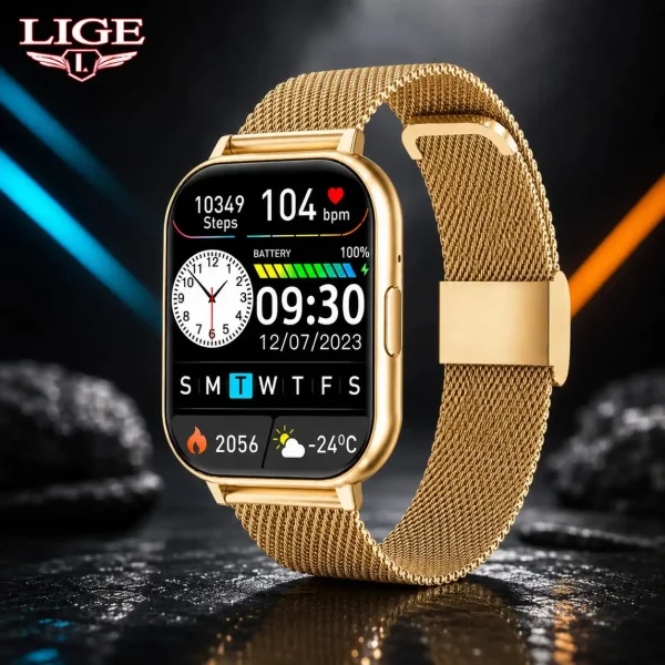 LIGE Alpha Bluetooth Calling Smartwatch with HD Display and Health Tracking