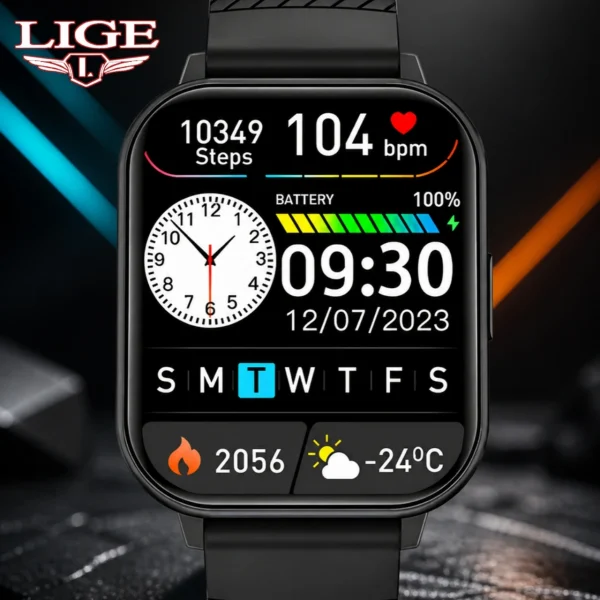 LIGE Alpha Bluetooth Calling Smartwatch with HD Display and Health Tracking